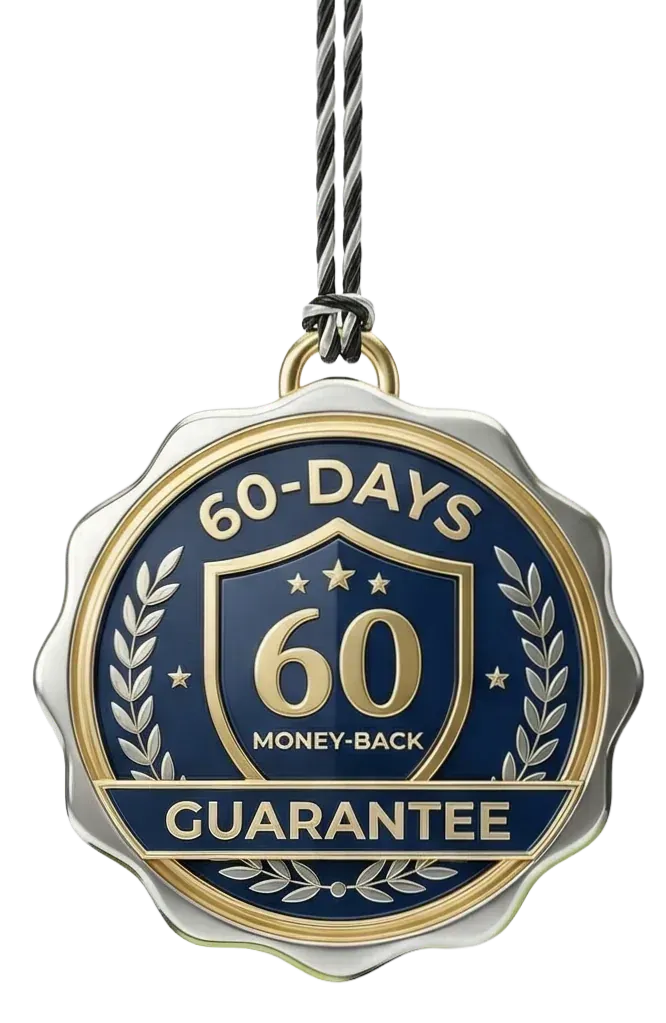 lipopeak 60 day money back guarantee badge