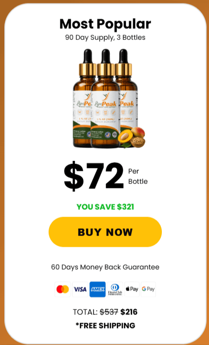 LipoPeak 3 bottle deal most popular free shipping